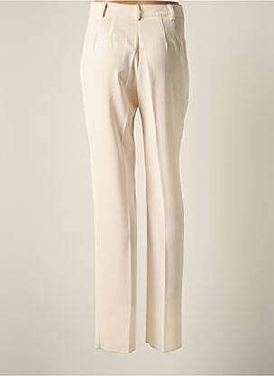 Pantalon droit taille haute taille haute beige JUMFIL femme