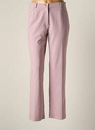 Pantalon droit fermeture zippée sous rabat boutonné taille normale violet JUMFIL femme