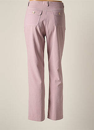 Pantalon droit fermeture zippée sous rabat boutonné taille normale violet JUMFIL femme