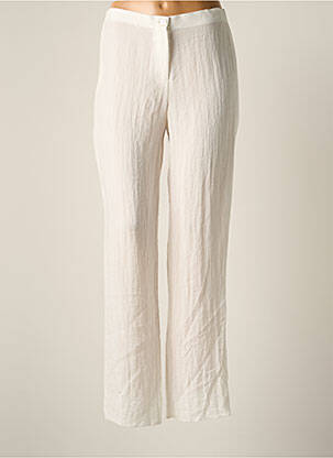 Pantalon droit taille haute taille haute blanc JUMFIL femme