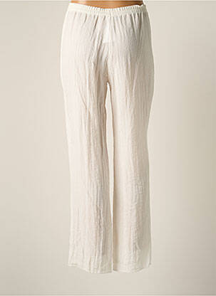 Pantalon droit taille haute taille haute blanc JUMFIL femme
