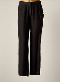 Pantalon droit fermeture zippée sous rabat boutonné taille normale noir JUMFIL femme