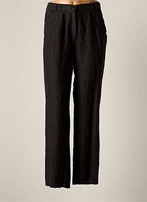 Pantalon droit fermeture zippée sous rabat boutonné taille normale noir JUMFIL femme