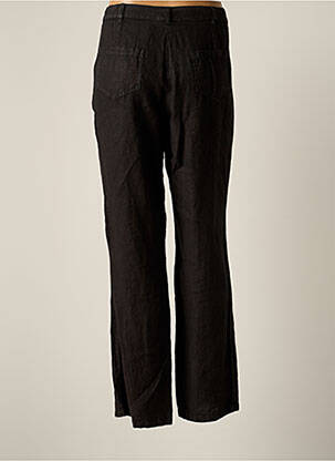 Pantalon droit fermeture zippée sous rabat boutonné taille normale noir JUMFIL femme