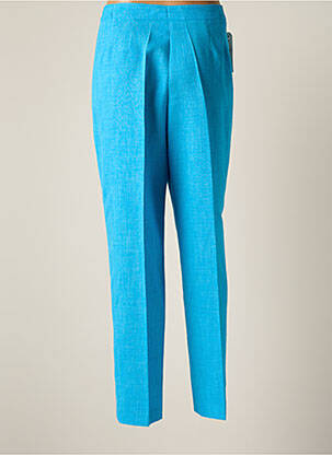 Pantalon droit taille à pinces taille haute bleu JUMFIL femme