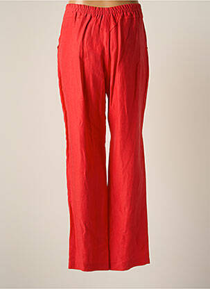 Pantalon droit taille haute taille haute rouge JUMFIL femme
