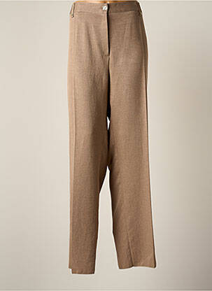 Pantalon droit taille haute taille haute beige JUMFIL femme