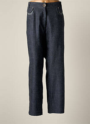 Pantalon droit taille haute taille haute bleu JUMFIL femme