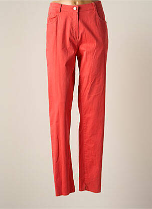 Pantalon droit stretch taille haute rouge JUMFIL femme
