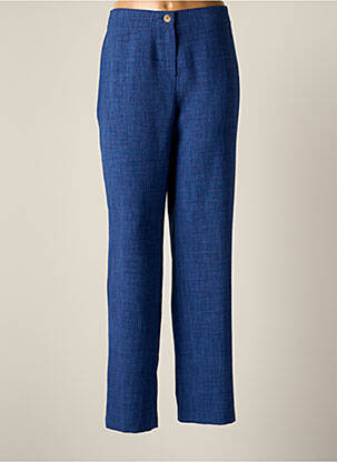 Pantalon droit taille haute taille haute bleu JUMFIL femme