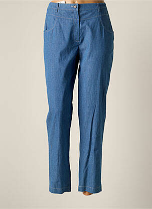 Pantalon droit stretch taille normale bleu JUMFIL femme