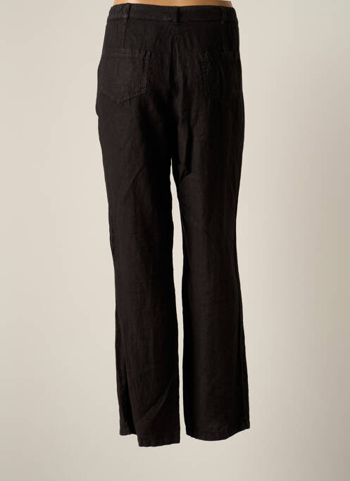 Pantalon droit fermeture zippée sous rabat boutonné taille normale noir JUMFIL femme