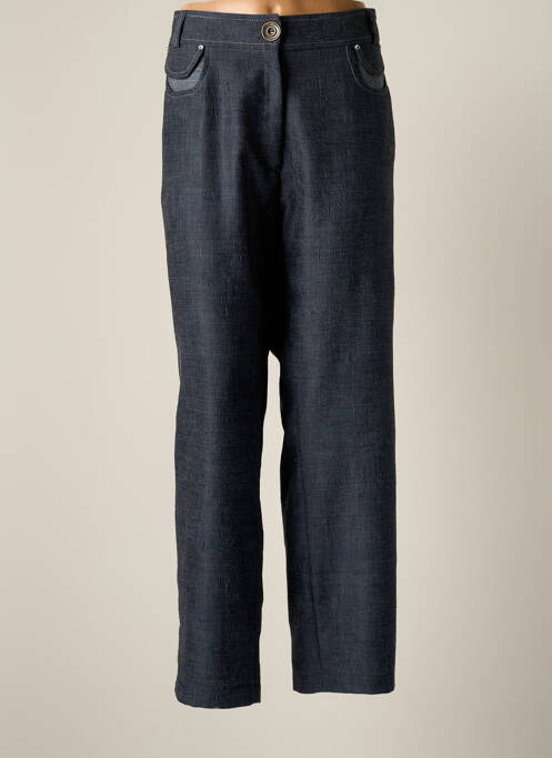 Pantalon droit taille haute taille haute bleu JUMFIL femme