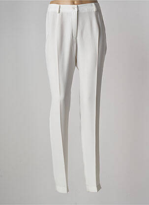 Pantalon slim taille élastique taille normale blanc JUMFIL femme