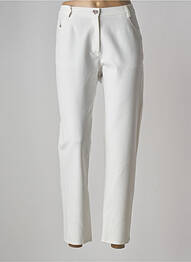 Pantalon 7/8 tissage popeline taille normale beige JUMFIL femme