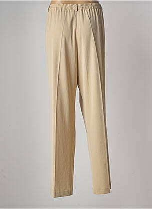 Pantalon droit tissage crêpe beige JUMFIL femme