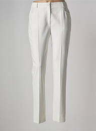 Pantalon slim taille élastique taille haute beige JUMFIL femme