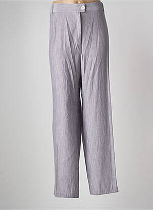 Pantalon droit tissage crêpe taille normale bleu JUMFIL femme