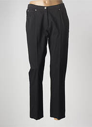 Pantalon 7/8 tissage popeline taille normale noir JUMFIL femme