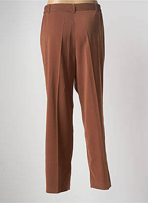 Pantalon droit tissage crêpe taille normale marron JUMFIL femme
