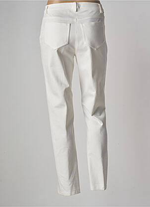 Pantalon slim tissage popeline taille haute blanc JUMFIL femme