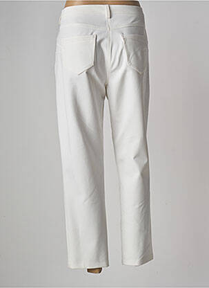 Pantalon 7/8 tissage popeline taille normale blanc JUMFIL femme