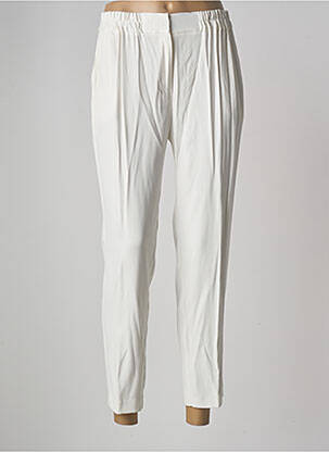 Pantalon 7/8 taille haute taille haute beige EVA KAYAN femme