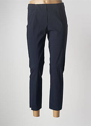 Pantalon 7/8 tissage popeline taille normale bleu JUMFIL femme