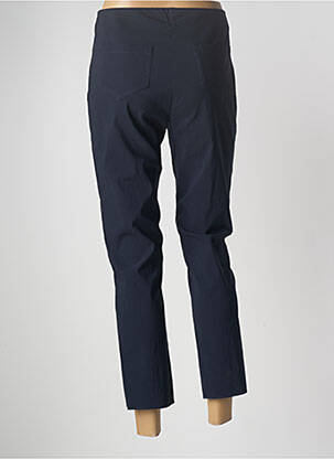 Pantalon 7/8 tissage popeline taille normale bleu JUMFIL femme