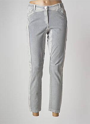 Pantalon 7/8 gris DANIELA DALLAVALLE pour femme