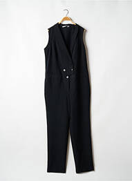 Combi-pantalon tissage crêpe sans manche noir LAUREN VIDAL femme