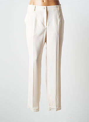 Pantalon droit tissage crêpe taille normale beige JUMFIL femme