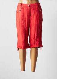 Bermuda taille élastique taille normale rouge JUMFIL femme