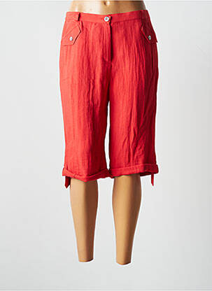 Bermuda taille élastique taille normale rouge JUMFIL femme