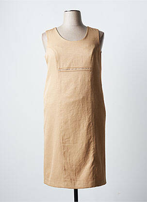 Robe mi-longue sans manche sans manche marron JUMFIL femme