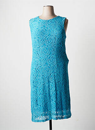 Robe mi-longue sans manche sans manche bleu JUMFIL femme