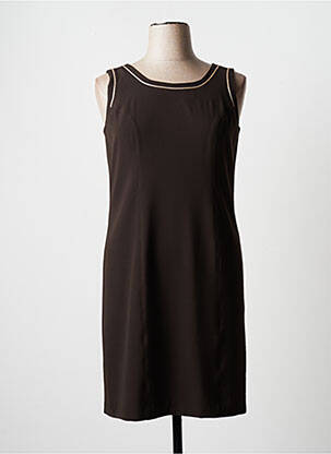 Robe mi-longue sans manche sans manche marron JUMFIL femme