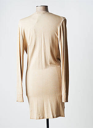 Robe courte manches longues manches longues beige KOSMIKA femme