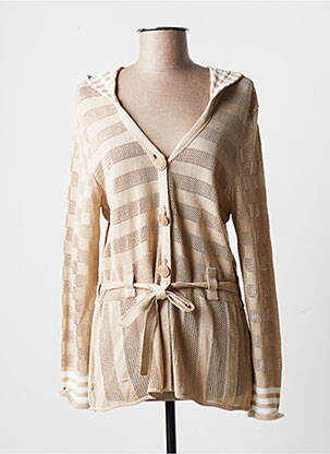 Gilet manches longues stretch beige JUMFIL femme