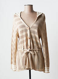 Gilet manches longues stretch beige JUMFIL femme