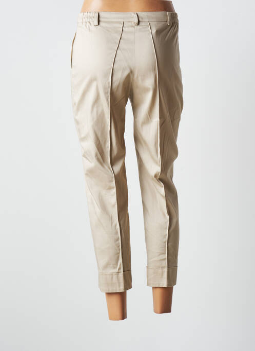 Pantacourt stretch taille haute beige JUMFIL femme