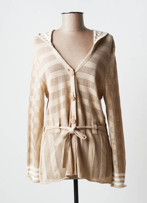 Gilet manches longues stretch beige JUMFIL femme