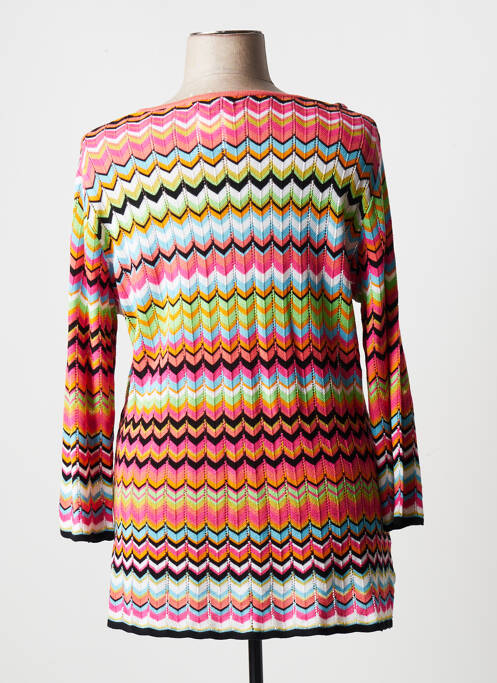 Pull tunique orange JUMFIL pour femme