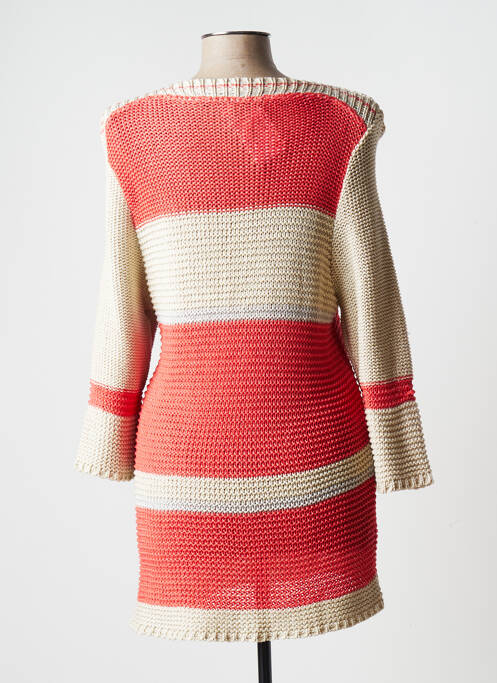 Pull tunique orange JUMFIL pour femme