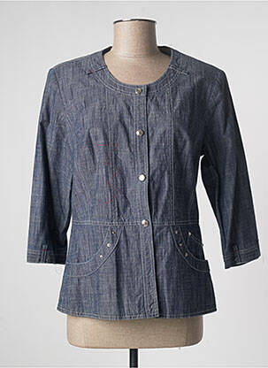 Veste casual col rond bleu JUMFIL femme