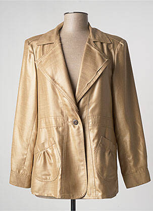 Veste casual col tailleur beige JUMFIL femme