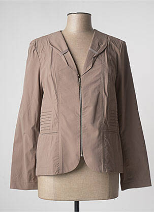 Veste casual col tailleur gris JUMFIL femme
