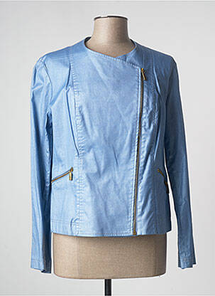 Veste casual col tailleur bleu JUMFIL femme