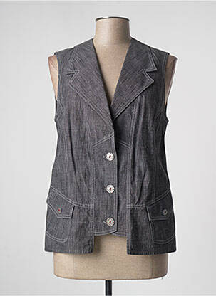 Gilet sans manche fermeture boutonnée sur le devant gris JUMFIL femme