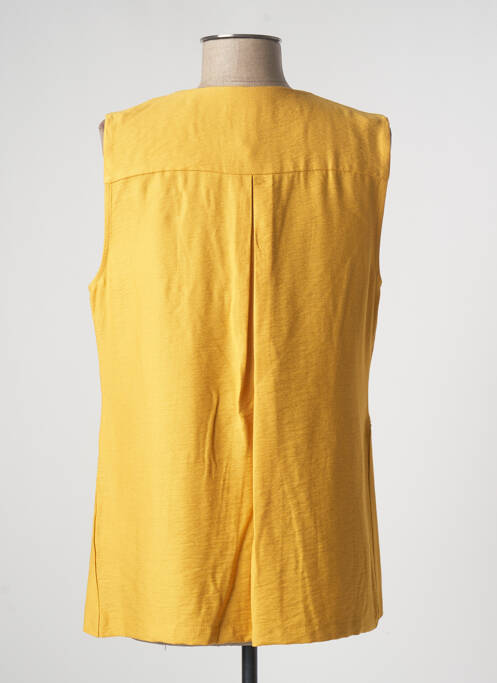 Gilet sans manche fausses poches jaune JUMFIL femme